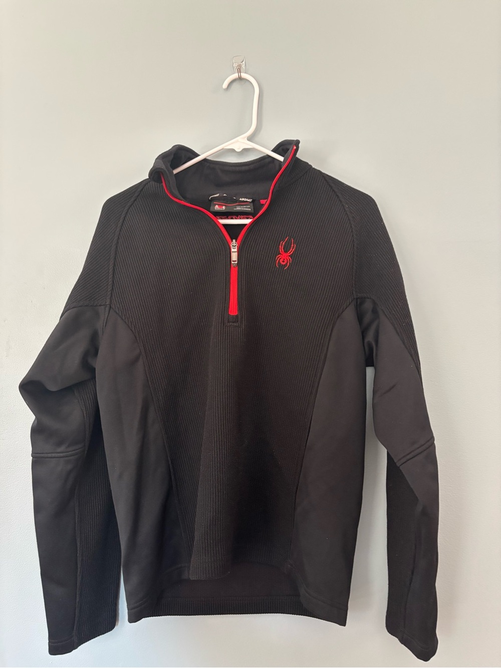 Spyder Black Pullover with Red Accents